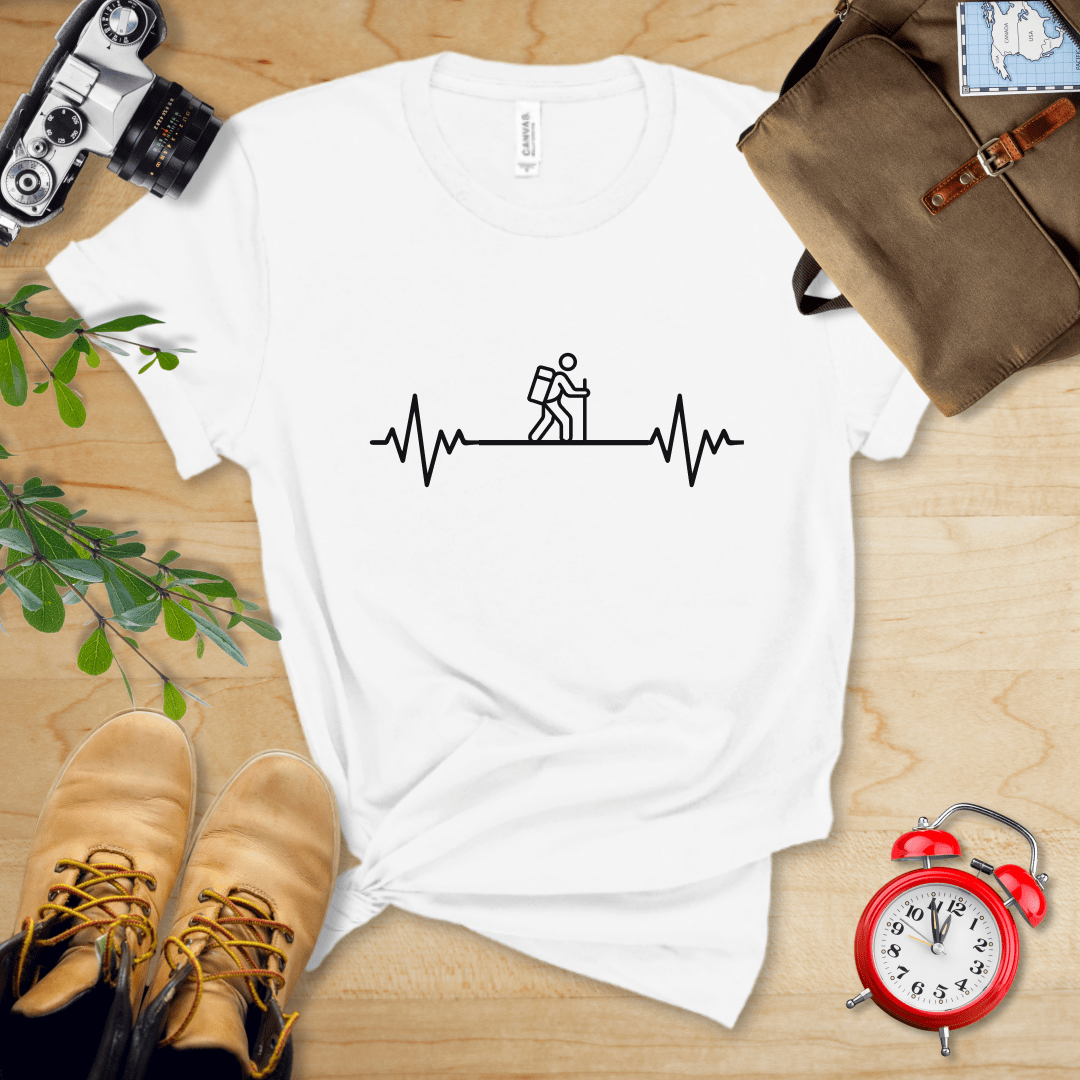 Printify T-Shirt White / S Heart Rate Hiking Shirt