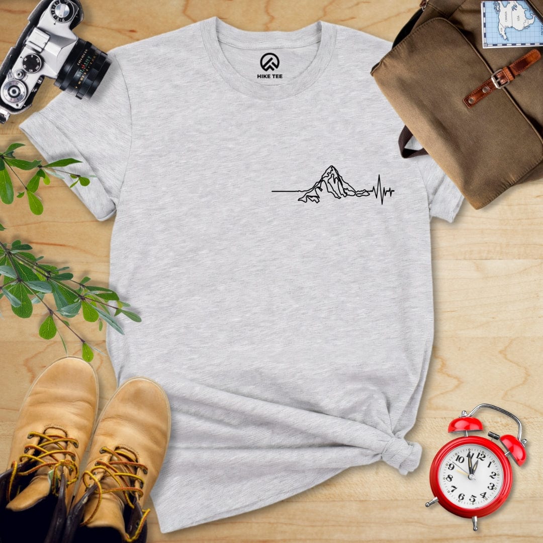 Hike Tee T-Shirt Athletic Heather / S Heart Rate Mountian Shirt