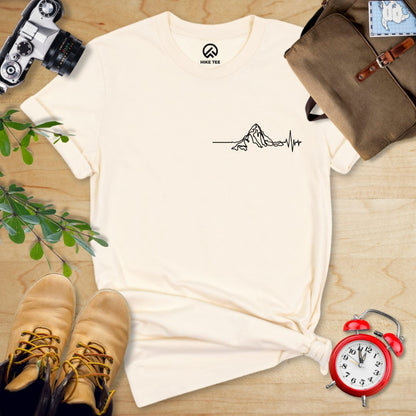 Hike Tee T-Shirt Natural / S Heart Rate Mountian Shirt