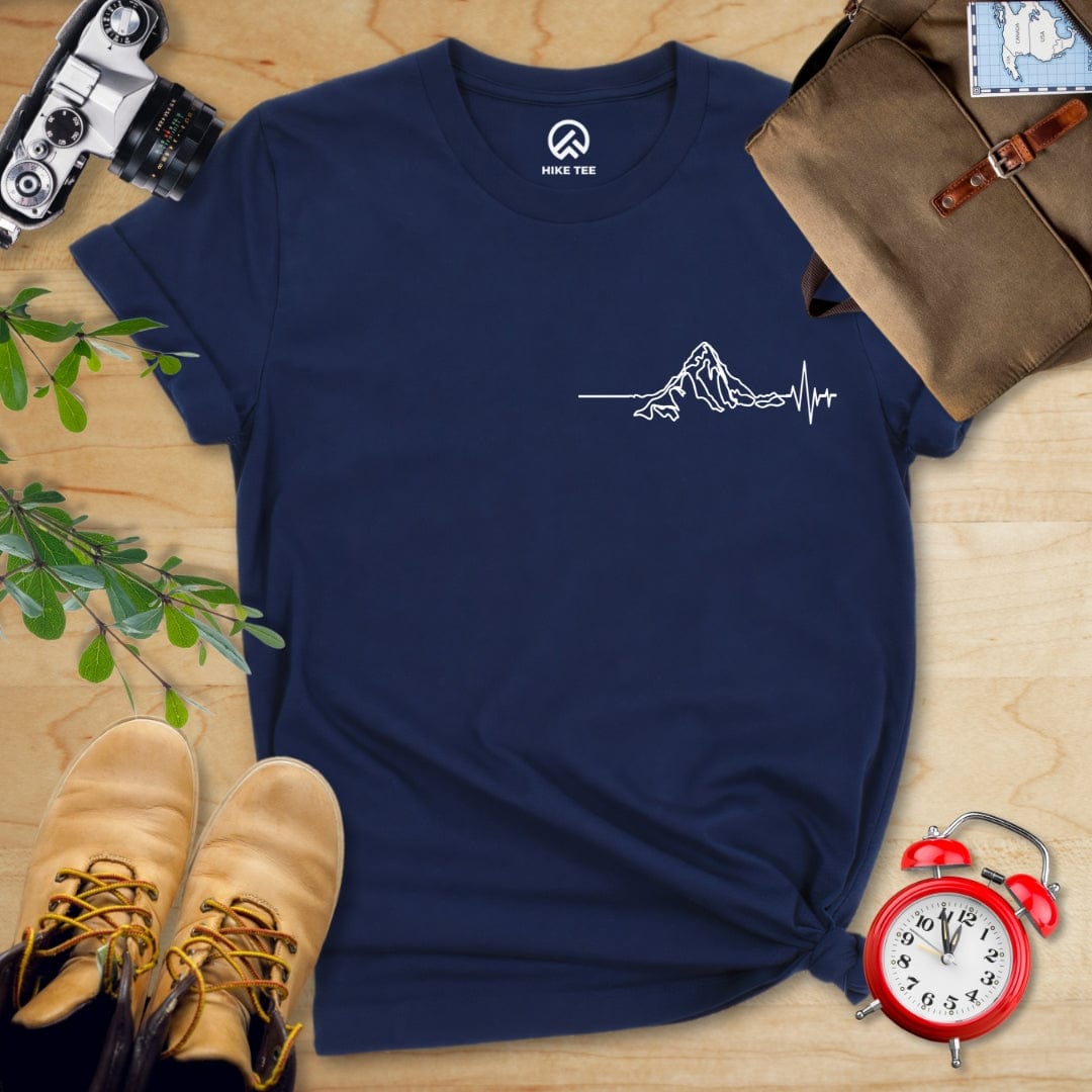 Hike Tee T-Shirt Navy / S Heart Rate Mountian Shirt