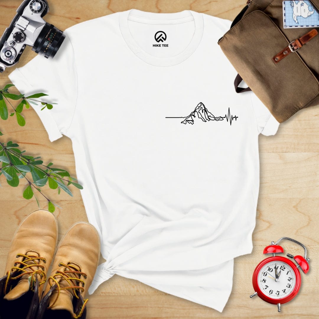 Hike Tee T-Shirt White / S Heart Rate Mountian Shirt