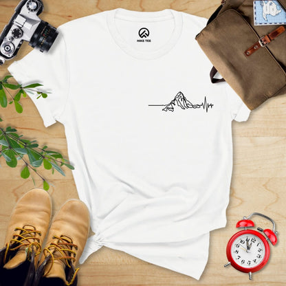 Hike Tee T-Shirt White / S Heart Rate Mountian Shirt