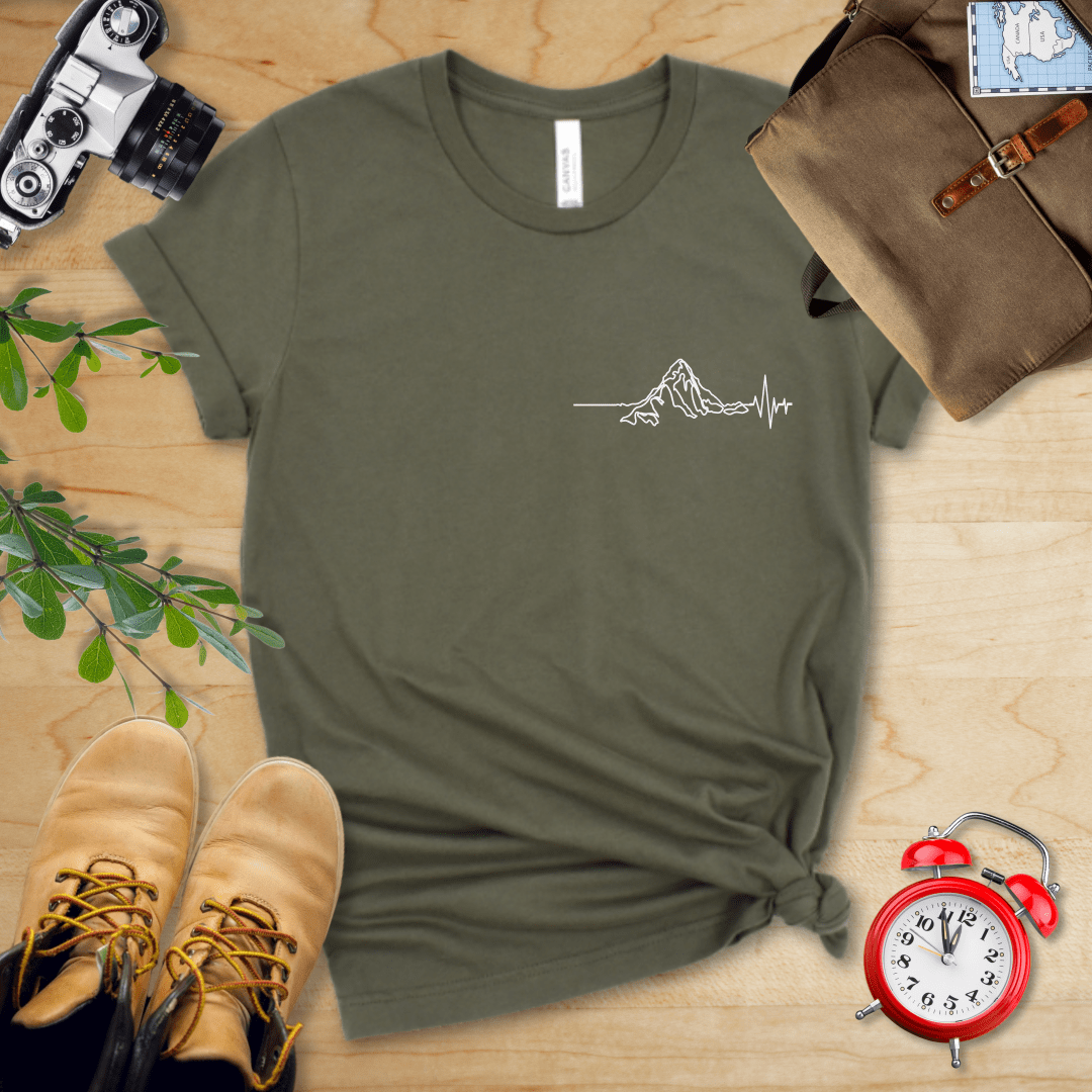 Printify T-Shirt Military Green / S Heart Rate Shirt