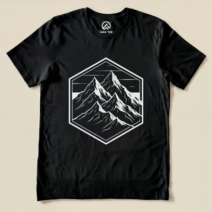 Hexagon Mountain Shirt Hike Tee T-Shirt Black / S