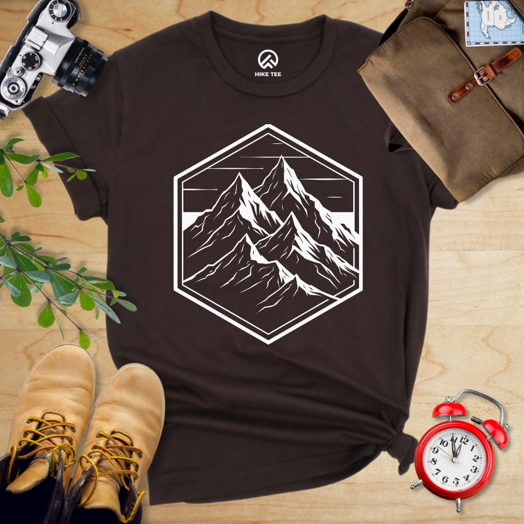 Hike Tee T-Shirt Brown / S Hexagon Mountain Shirt