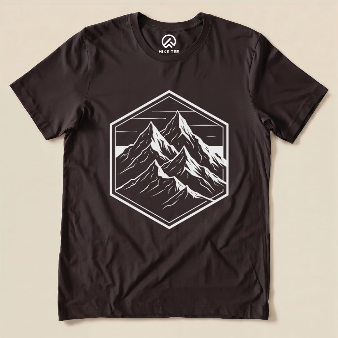 Hexagon Mountain Shirt Hike Tee T-Shirt Brown / S