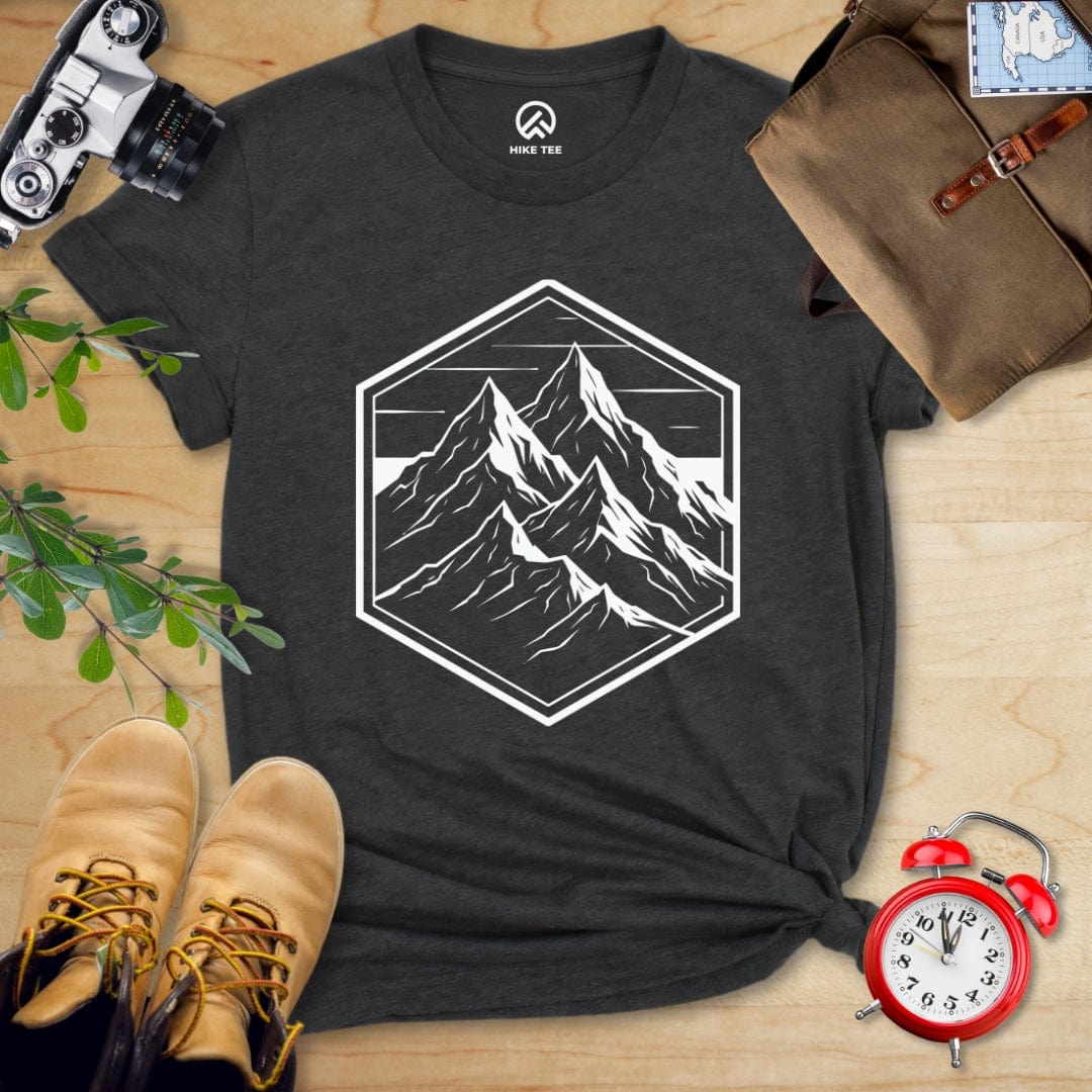 Hike Tee T-Shirt Dark Grey Heather / S Hexagon Mountain Shirt