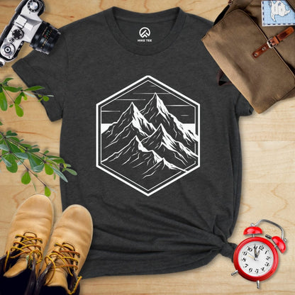 Hike Tee T-Shirt Dark Grey Heather / S Hexagon Mountain Shirt