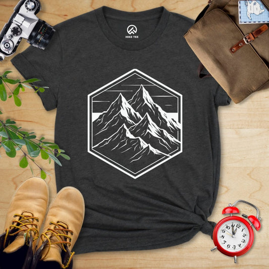 Hike Tee T-Shirt Dark Grey Heather / S Hexagon Mountain Shirt