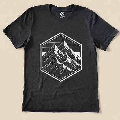 Hexagon Mountain Shirt Hike Tee T-Shirt Dark Grey Heather / S