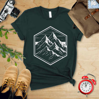 Printify T-Shirt Forest / S Hexagon Mountain Shirt