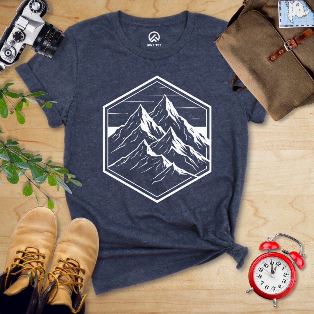 Hike Tee T-Shirt Heather Navy / S Hexagon Mountain Shirt