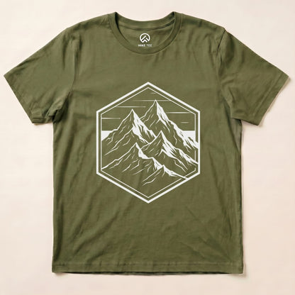 Hexagon Mountain Shirt Hike Tee T-Shirt Military Green / S