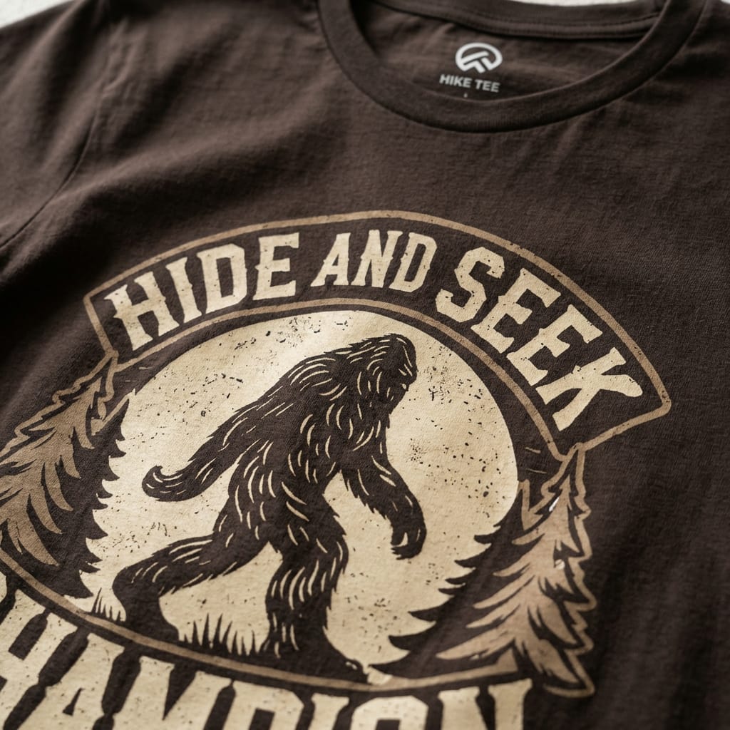 Hike Tee T-Shirt Hide and Seek Champion Big Foot Shirt