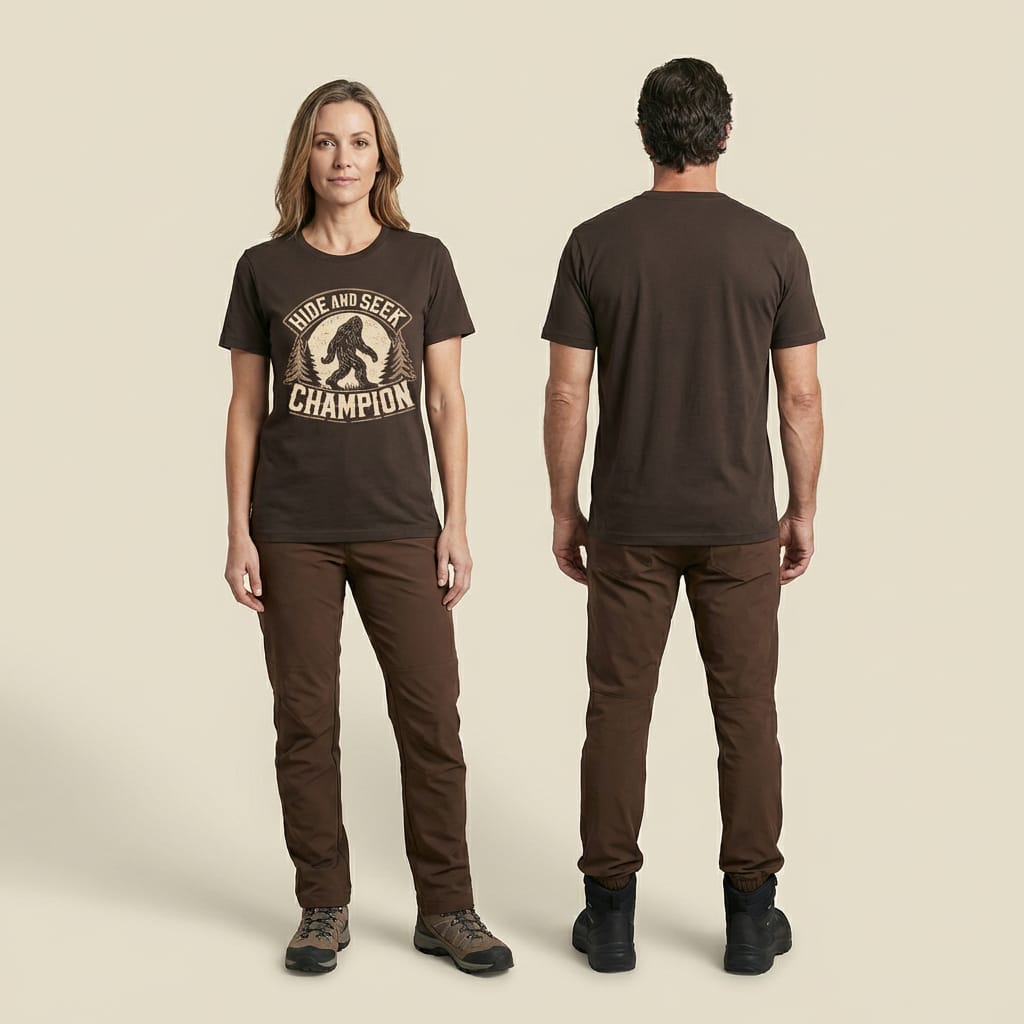 Hike Tee T-Shirt Hide and Seek Champion Big Foot Shirt