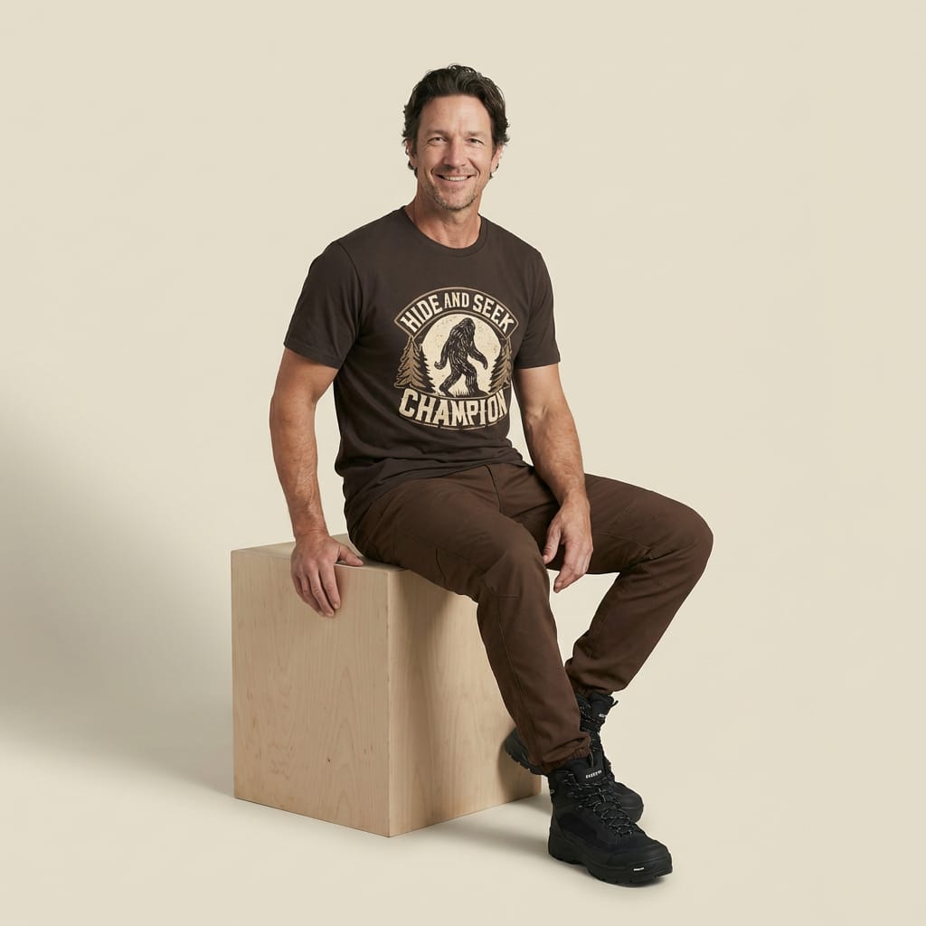 Hike Tee T-Shirt Hide and Seek Champion Big Foot Shirt