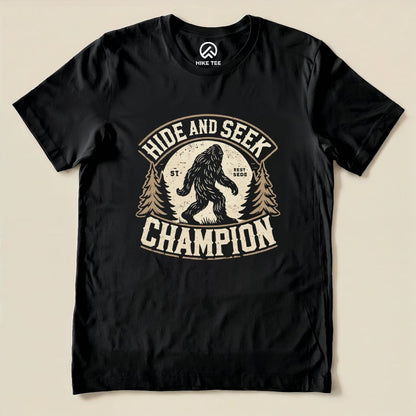 Hide and Seek Champion Big Foot Shirt Hike Tee T-Shirt Black / S