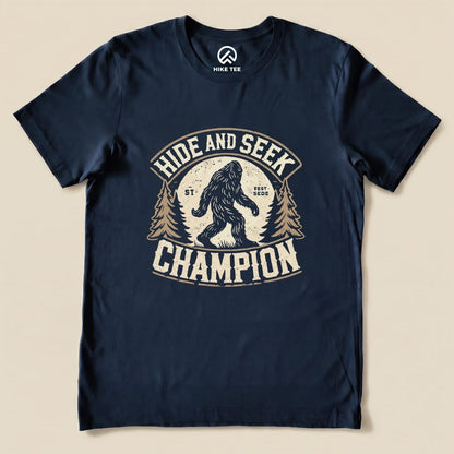 Hide and Seek Champion Big Foot Shirt Hike Tee T-Shirt Navy / S