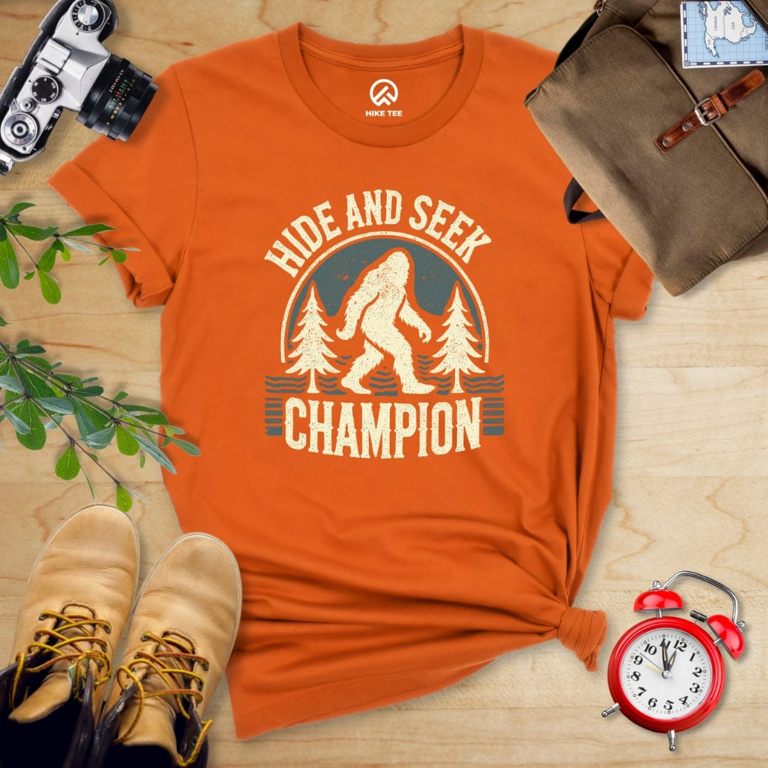 Hike Tee T-Shirt Autumn / S Hide and Seek Champion Bigfoot Shirt