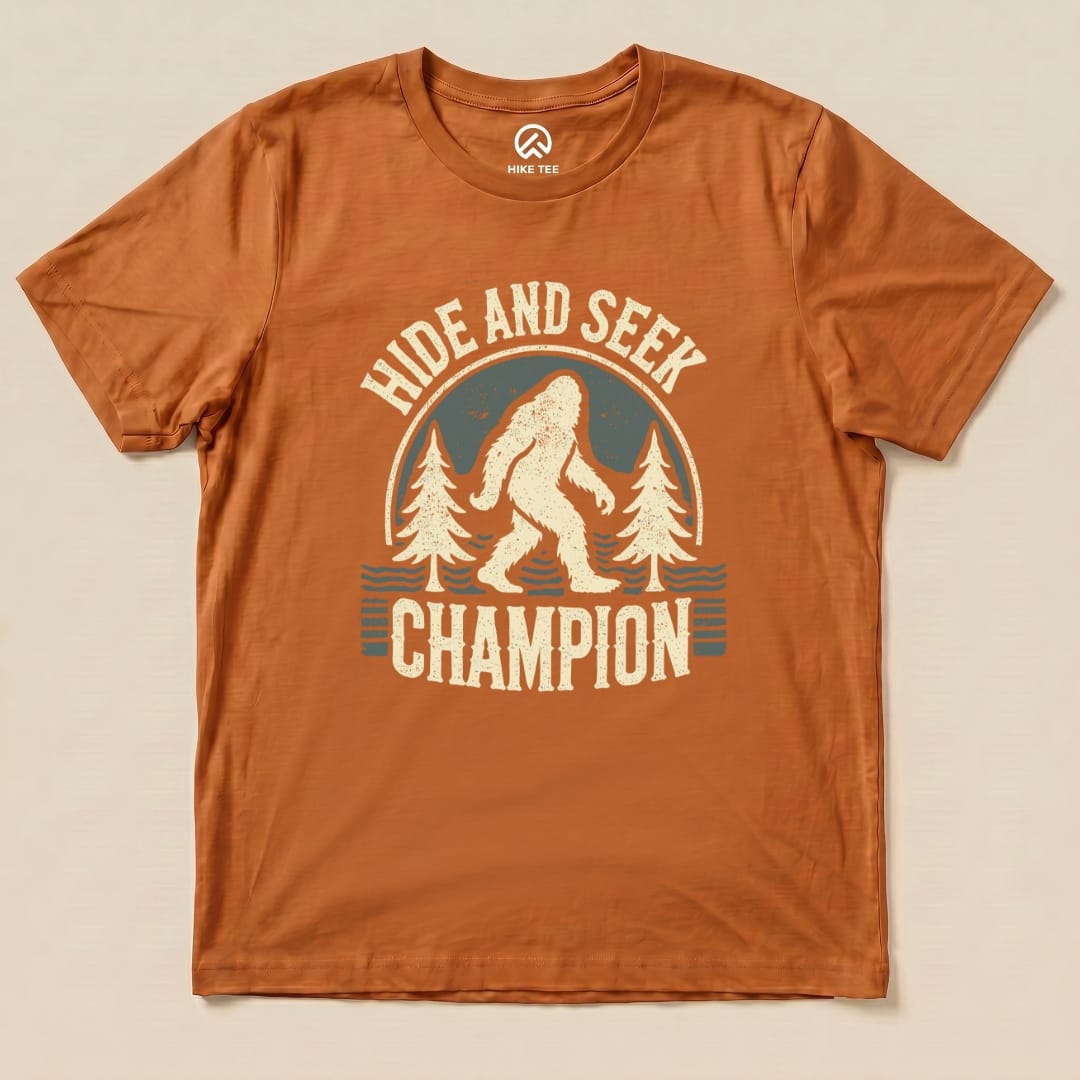 Hike Tee T-Shirt Autumn / S Hide and Seek Champion Bigfoot Shirt