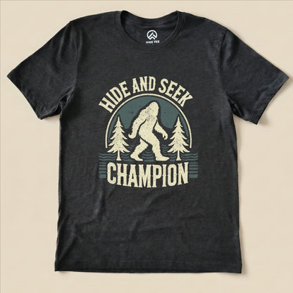Hike Tee T-Shirt Dark Grey Heather / S Hide and Seek Champion Bigfoot Shirt