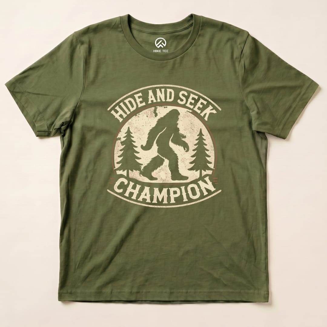 Hike Tee T-Shirt Military Green / S Hide and Seek Champion Shirt