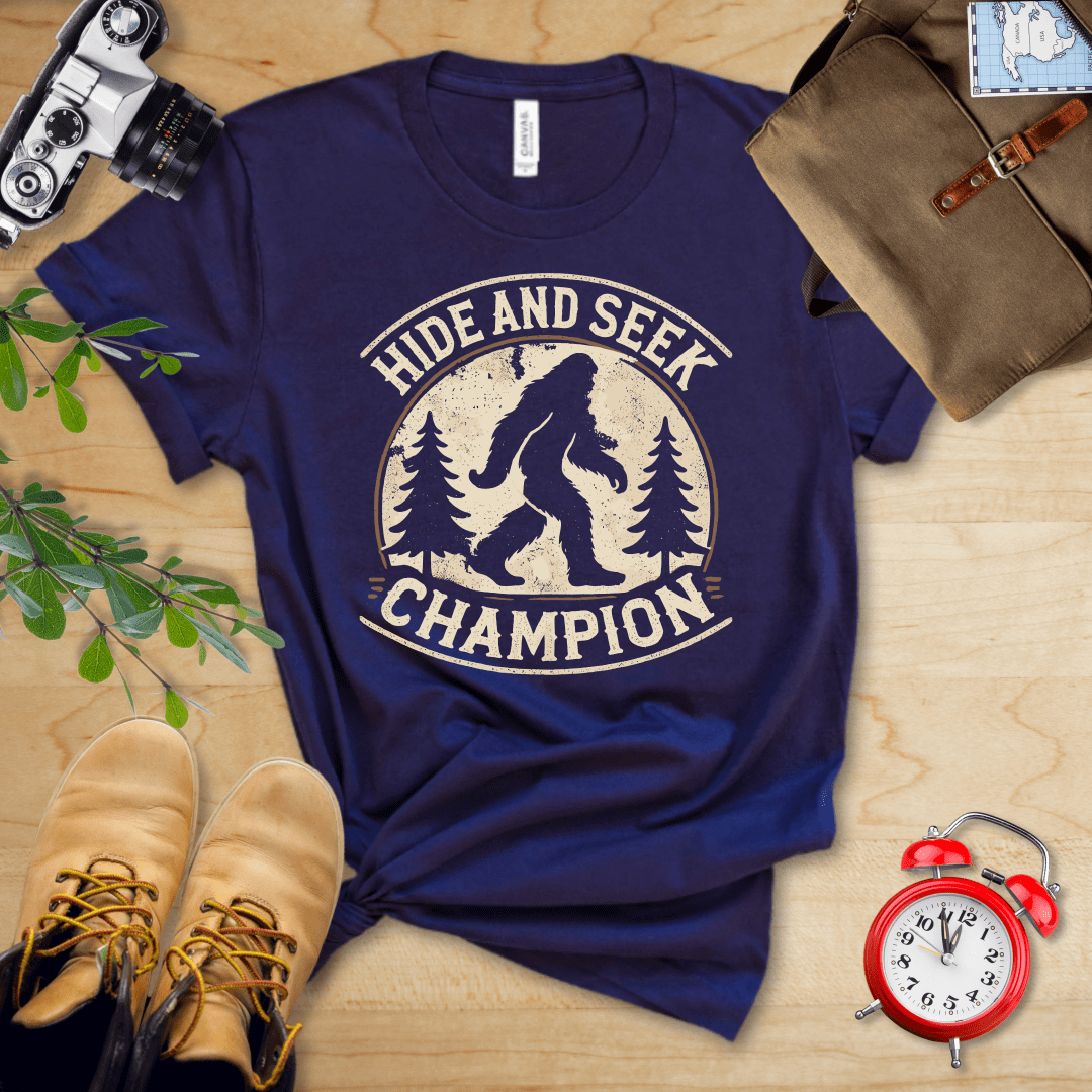 Printify T-Shirt Navy / S Hide and Seek Champion Shirt