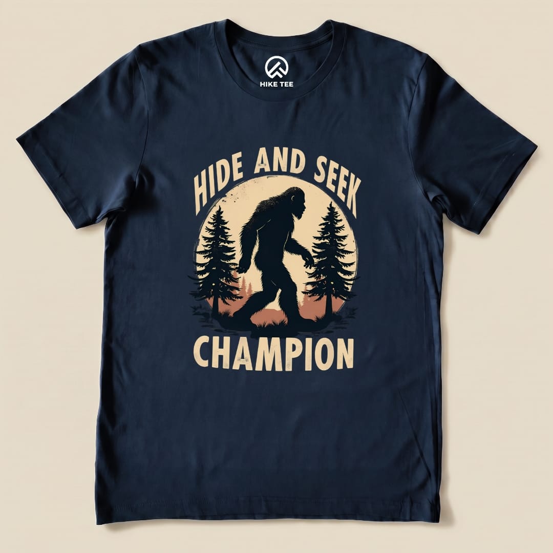 Hike Tee T-Shirt Navy / S Hide And Seek Shirt