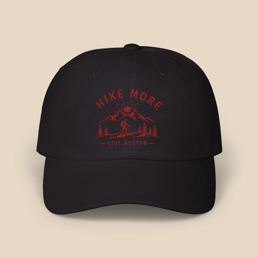 Hike More Cap Hike Tee Hats Black