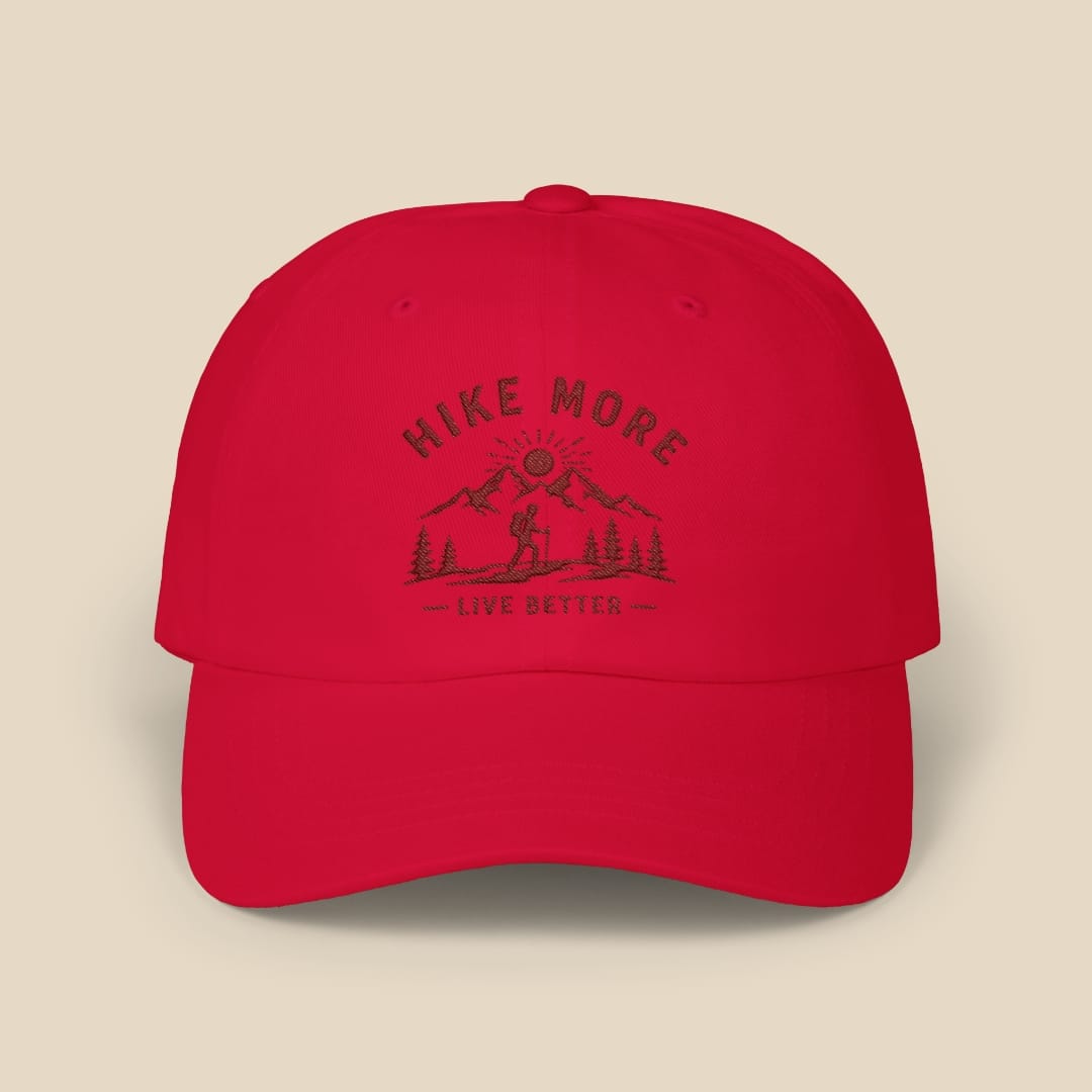 Hike More Cap Hike Tee Hats Cranberry