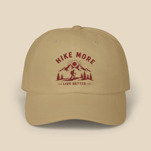 Hike More Cap Hike Tee Hats Khaki