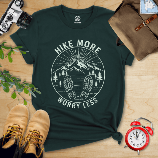 Hike Tee T-Shirt Forest / S Hike More Worry Less Shirt