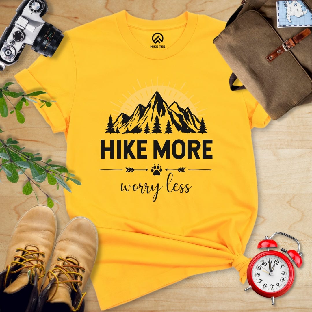 Hike Tee T-Shirt Gold / S Hike More Worry Less Shirt
