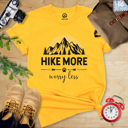 Hike Tee T-Shirt Gold / S Hike More Worry Less Shirt