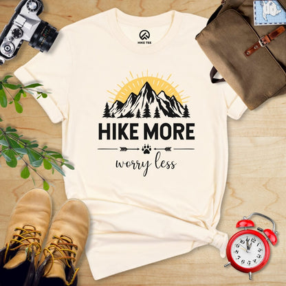 Hike Tee T-Shirt Natural / S Hike More Worry Less Shirt