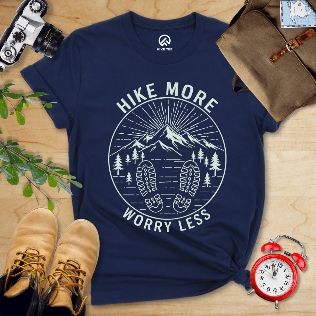 Hike Tee T-Shirt Navy / S Hike More Worry Less Shirt
