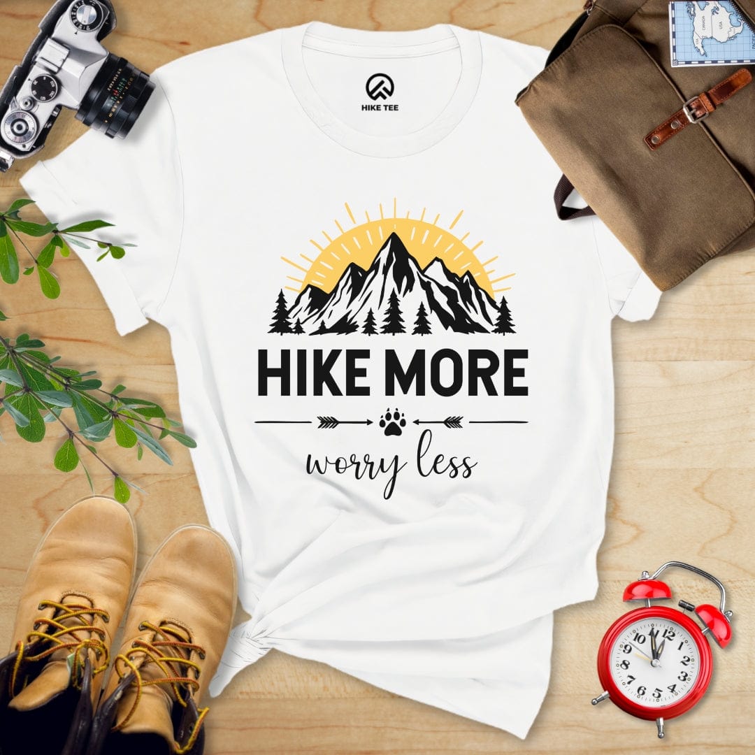 Hike Tee T-Shirt White / S Hike More Worry Less Shirt