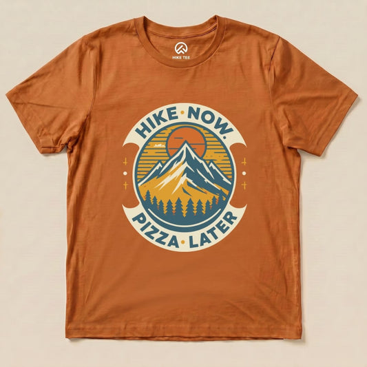 Hike Now Pizza Later Shirt - del Hike Tee T-Shirt Autumn / S