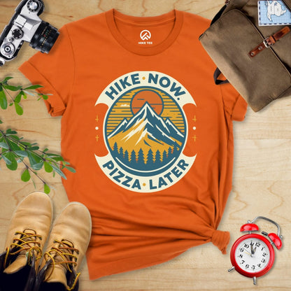 Hike Tee T-Shirt Autumn / S Hike Now Pizza Later Shirt