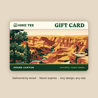 Hike Tee gift card - Grand Canyon design