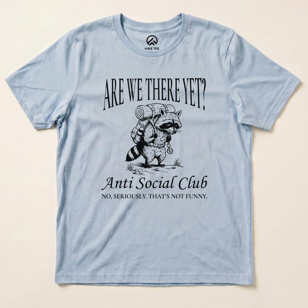Hiking Anti Social Club  Shirt Hike Tee T-Shirt Baby Blue / S