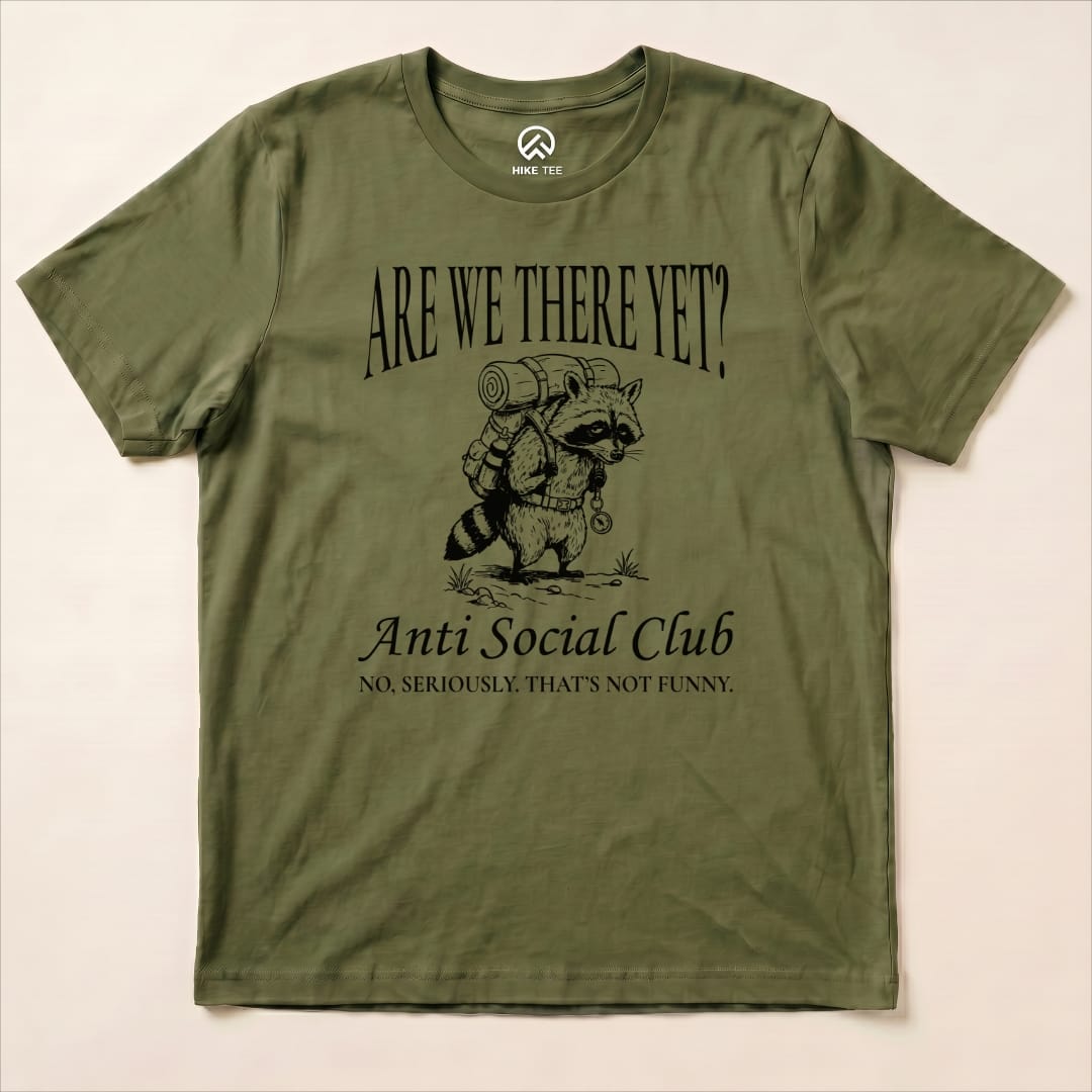 Hiking Anti Social Club  Shirt Hike Tee T-Shirt Military Green / S