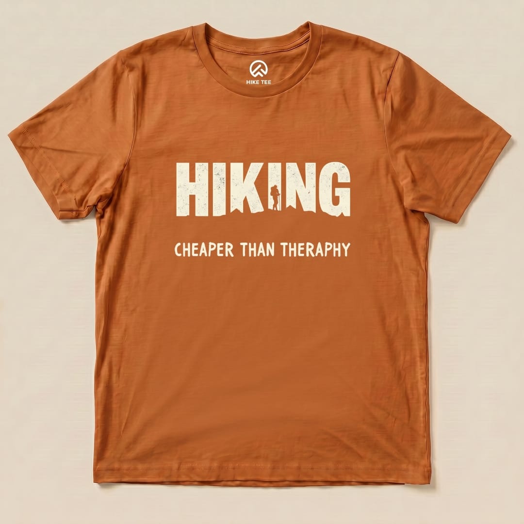 Hiking - Cheaper Than Therapy Hike Tee T-Shirt Autumn / S
