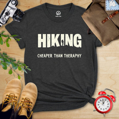 Hike Tee T-Shirt Dark Grey Heather / S Hiking - Cheaper Than Therapy