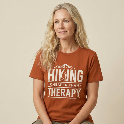Hike Tee T-Shirt Hiking Cheaper Then Therapy Shirt