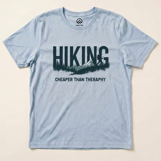 Hike Tee T-Shirt Baby Blue / S Hiking - Cheaper then Therapy Shirt