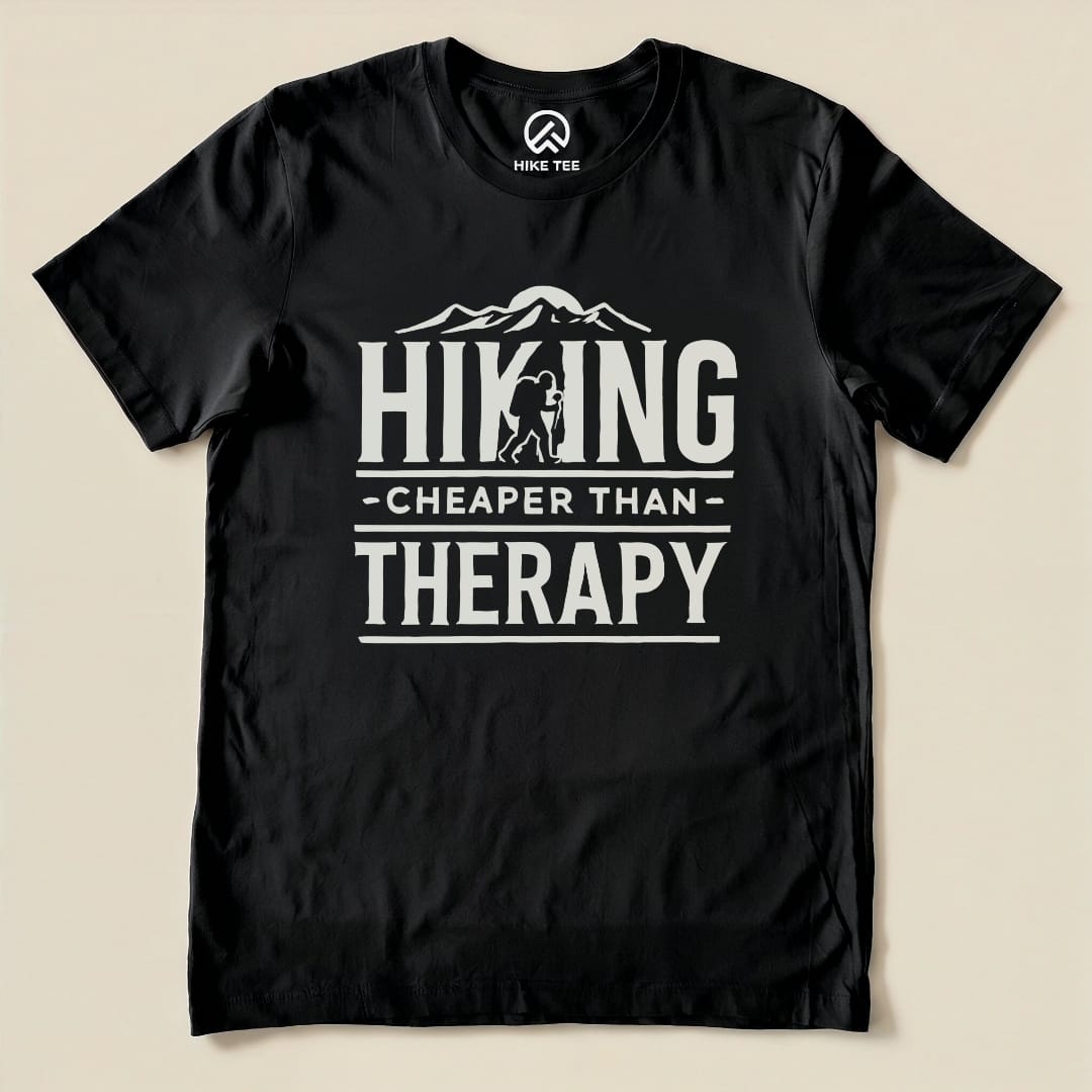 Hike Tee T-Shirt Black / S Hiking Cheaper Then Therapy Shirt
