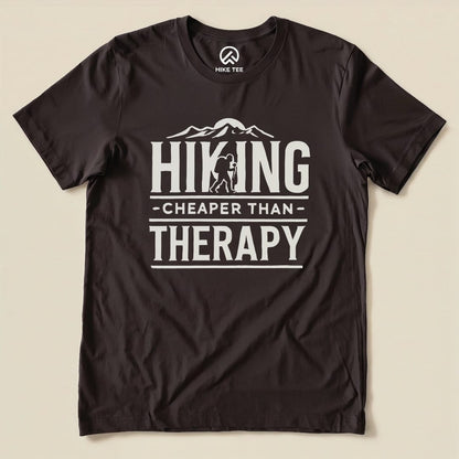 Hike Tee T-Shirt Brown / S Hiking Cheaper Then Therapy Shirt