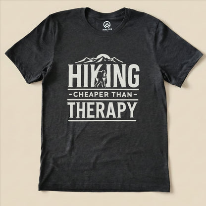 Hike Tee T-Shirt Dark Grey Heather / S Hiking Cheaper Then Therapy Shirt