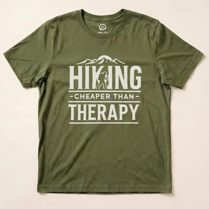 Hike Tee T-Shirt Military Green / S Hiking Cheaper Then Therapy Shirt